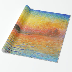 Papier Cadeau Coucher De Soleil Claude Monet À Venise Art Impres