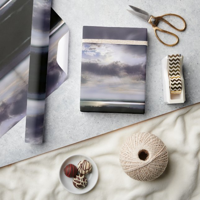 Papier Cadeau Coucher de soleil sur le lac (Artisanat)