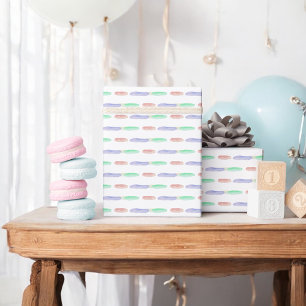 Papier Cadeau Coudre beaucoup d'amour Pastel Aquarelle Baby show