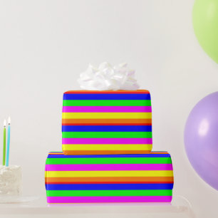 Papier Cadeau Couleur agréable rayé