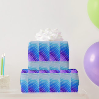 Papier cadeau couleur aquarelle bleu Ombre