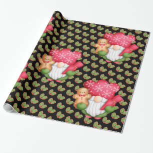 Papier Cadeau Couleur de la Personnaliser de Mistletoe Gnome
