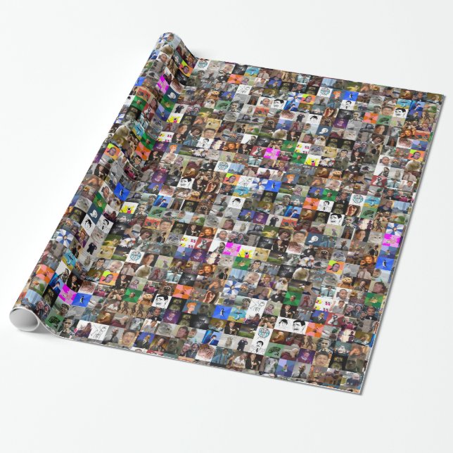 Papier Cadeau Couleur de papier d'emballage de Meme (Déroulé)
