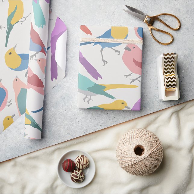 Papier Cadeau Couleur des oiseaux (Créateur téléchargé)