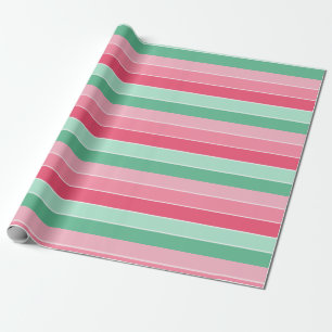 Papier Cadeau Couleur élégante et élégante du vert rose mode