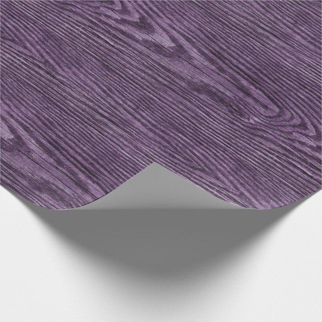Papier Cadeau Couleur en bois patinée de prune de texture (Coin)