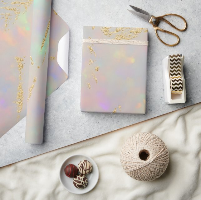 Papier Cadeau Couleur opale Pastel en pierre (Artisanat)