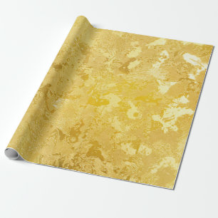Papier Cadeau couleur or Abstraite peinte sur la surface brute d