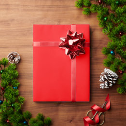 Papier Cadeau Couleur rouge de Noël brillante