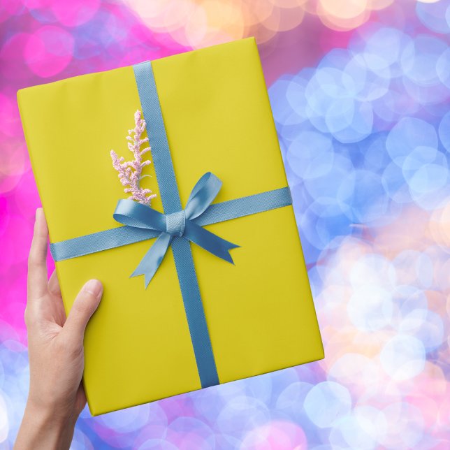 Papier Cadeau Couleur solide Citrine (Créateur téléchargé)