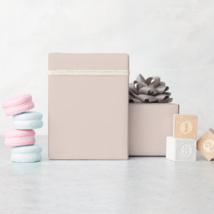 Papier Cadeau Couleur solide clair argenté rose coquille