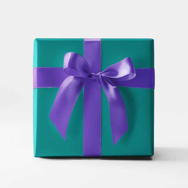 Papier Cadeau Couleur solide classique Turquoise (Solid Color Classic Teal Wrapping Paper)