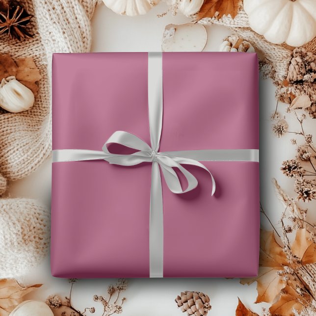 Papier Cadeau Couleur solide du vin de rubis | Classique | Éléga (Créateur téléchargé)