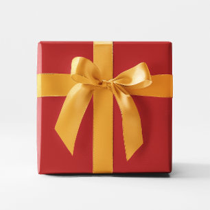 Papier Cadeau Couleur solide en brique rouge moderne minimaliste