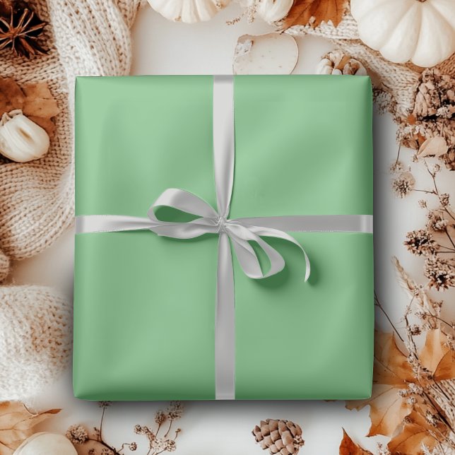 Papier Cadeau Couleur solide Fern | Classique | Élégant (Créateur téléchargé)