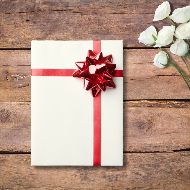 Papier Cadeau Couleur solide ivoire | Classique | Élégant (Créateur téléchargé)