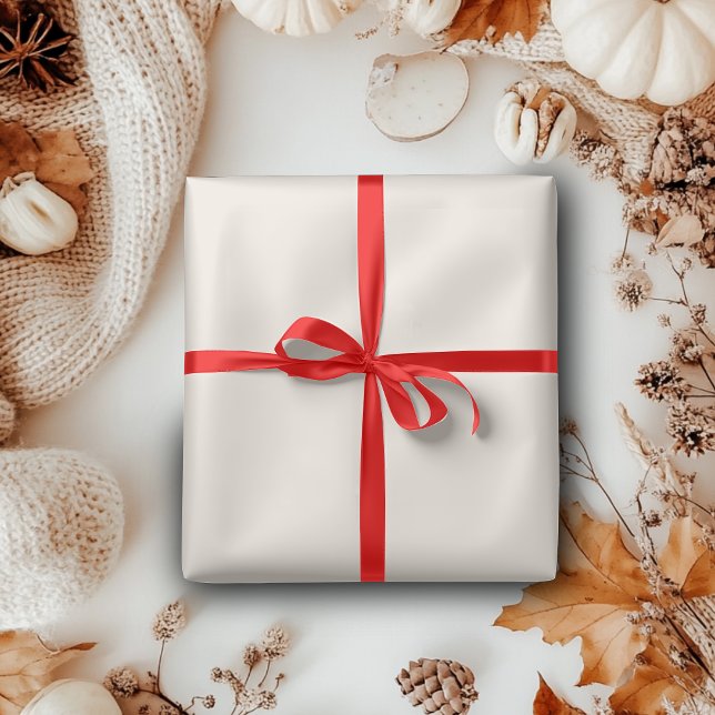 Papier Cadeau Couleur solide lin | Classique | Élégant (Créateur téléchargé)