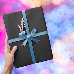 Papier Cadeau Couleur solide noire Eerie