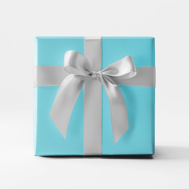 Papier Cadeau Couleur solide Robin Bleu oeuf (Solid Color Robin Egg Blue Wrapping Paper)