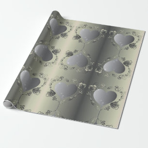 Papier Cadeau Couleur Tin Rose Cadre Coeur Votre Photo