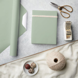 Papier Cadeau Couleur uni minimaliste verte Sage