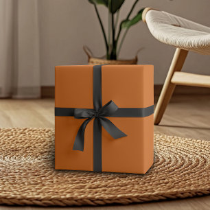 Papier Cadeau Couleur Uni Orange Brûlé   Classique   Élégant