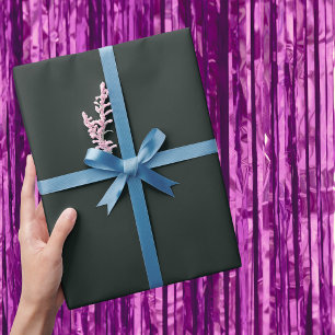 Papier Cadeau Couleur uni verte foncée de la jungle