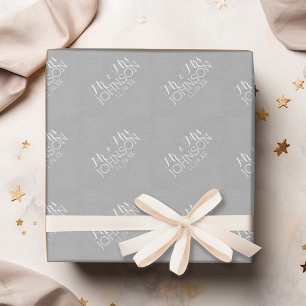 Papier Cadeau Couleur unie Argent - Cadeaux de mariage Mr & Mrs