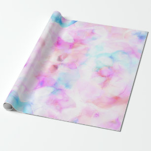 Papier Cadeau Couleurs Barbe à Papa Fête d'anniversaire Glamour 