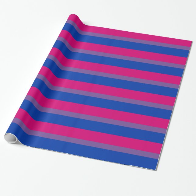 Papier Cadeau Couleurs bisexuelles de drapeau de LGBT (Déroulé)