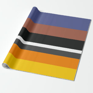 Papier Cadeau Couleurs chaudes Rectangles horizontales familière