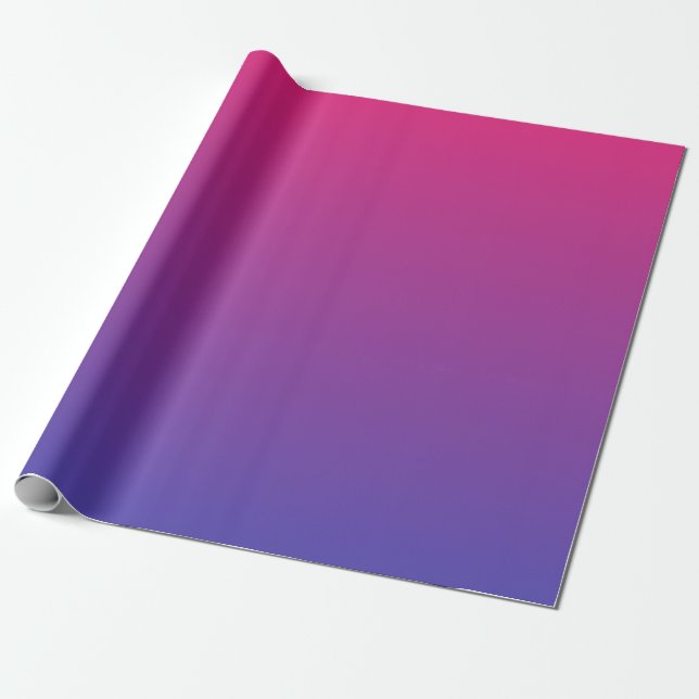 Papier Cadeau Couleurs de dégradé rose et violet (Déroulé)