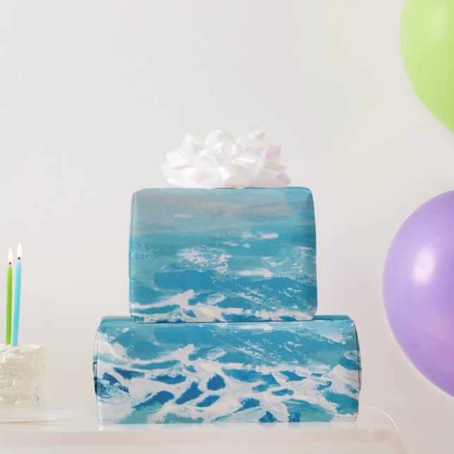Papier Cadeau Couleurs d'eau peintes (Cadeaux de fête)