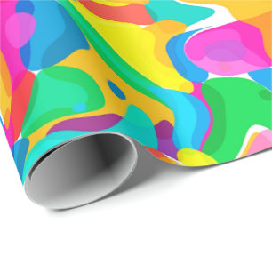Papier Cadeau Couleurs du cirque Chaos Motif d'art Abstrait