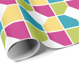 Papier Cadeau COULEURS ÉTÉ   Effet mosaïque   Géométrique