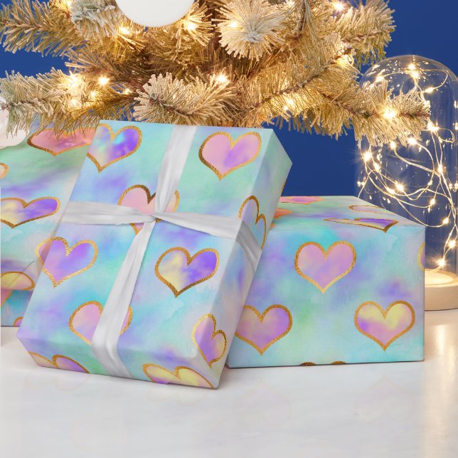 Papier Cadeau Couleurs Pastel Douces Avec Papier D'Enveloppement (Vacances)