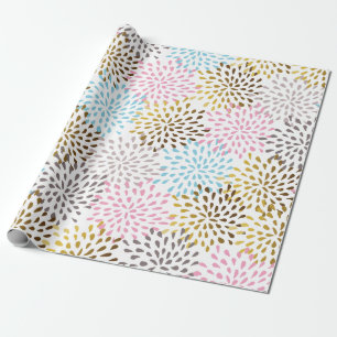 Papier Cadeau Couleurs pastel motif de starburst abstrait