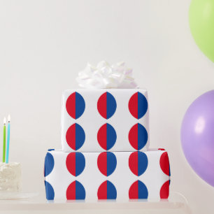 Papier Cadeau Couleurs personnalisées Motifs géométriques bleu r