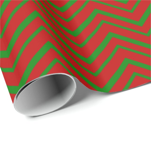 Papier Cadeau Couleurs primaires-CHEVRON 06-Papier à envelopper (Coin rond)