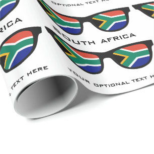 Papier Cadeau Couleurs sud-africaines texte personnalisé et emba