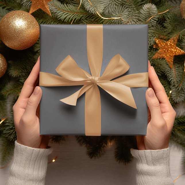 Papier Cadeau Couleurs tendance - Couleur gris ardoise - Rouleau (Créateur téléchargé)