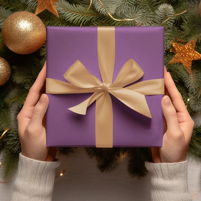 Papier Cadeau Couleurs tendance - Couleur pourpre prune - Roulea (Créateur téléchargé)