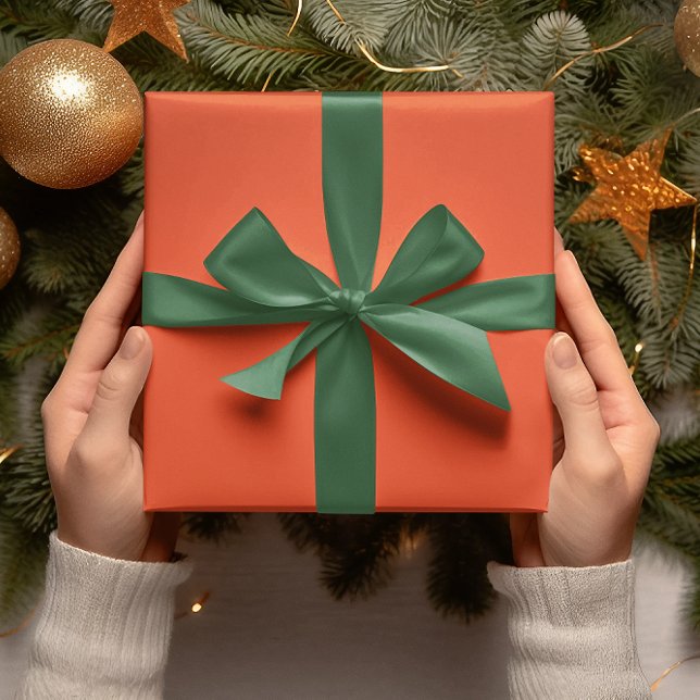 Papier Cadeau Couleurs tendance - Couleur rouge flamme - Rouleau (Créateur téléchargé)