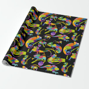 Papier Cadeau Couleurs vives, noir, couleurs chaudes