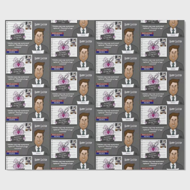 Papier Cadeau Coup de cône de poulet (Plat)