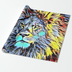 Papier Cadeau coup de pied couleur - lion king