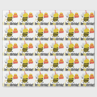 Papier Cadeau Coup de poing d'abeille par anniversaire