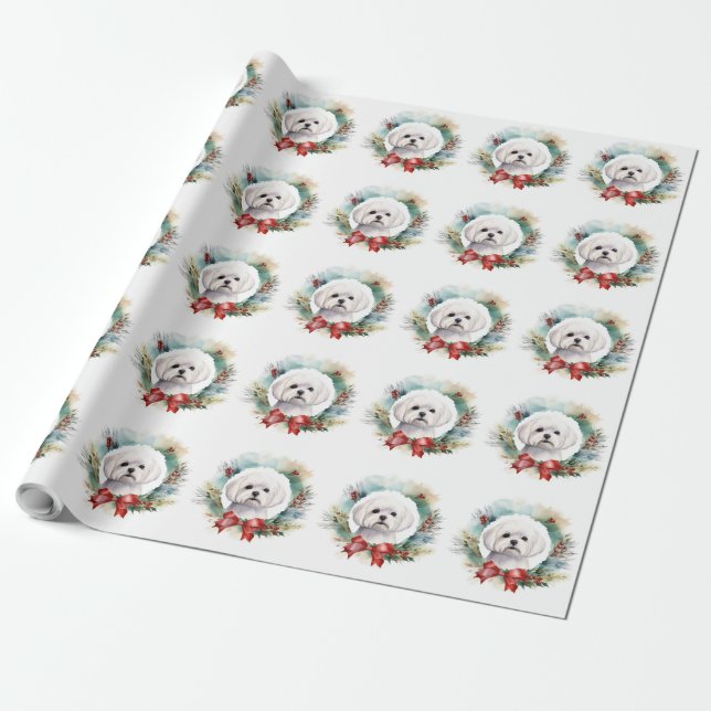 Papier Cadeau Coupe festive de gerbes de Noël maltaises (Déroulé)