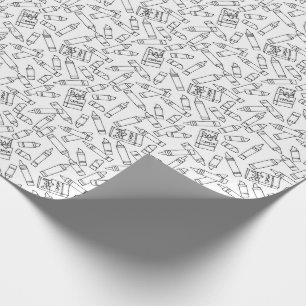 Papier Cadeau Coupez les mignons crayons de votre propre Motif n