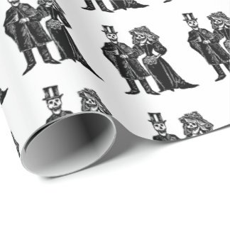 Papier Cadeau Couple de squelette - Papier à envelopper (Personn